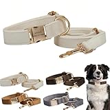 snuggle snout 犬用首輪 迷子札付き お洒落 名前入れ 彫刻可能 犬用トレーニング首輪 小型犬・中型犬・大型犬用 ペット用品 リード付き フワフ�素材 超軽量 通気クッション 可愛い