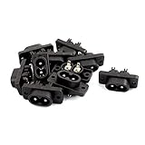 DealMux AC250V 2.5A BX-180-H02 IEC320 C8 AC Input Wiring Socket Male Copper Rhodium Power Black