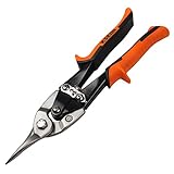 KSEIBI Sheet Metal Aviation Snip Cutter 10 Inch Length 1 3/8 inch Cutting Capacity (Straight)