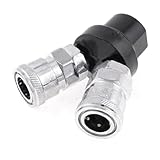 uxcell クイックコネクタカプラー　エアホース　マルチウェイ　カップリング　ツール　金属