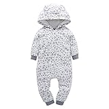 (プタス)Putars ベビー服 子供服 ロンパース フリース 厚手 女の子 長袖 総柄 ハート柄 可愛い 秋 冬 新生児 歩行服 出産お祝い 記念日 プレゼント 6-24ヶ月