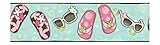 York Wallcoverings CK7667BSMP Candice Olson Kids Shades & Shoes Wallpaper Memo Sample, 8-Inch x 10-I
