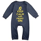 Kamifa カミファ トロージャンス　字母柄 長袖ベビー服 ロンパース プレゼント 暖かい Navy 6 M