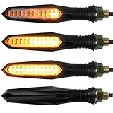 evermotor 流れるウインカー ウインカー led ウインカー バイク eバイク 車検 12V 汎用 防水 アンバー 高輝度 4個セット