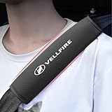 ヴェルファイア 専用 車 シートベルトカバー Vellfire 新型 ヴェルファイア 40系 30系 20系 専用 アクセサリー カスタム 内装パーツ シートベルトパッド 快適で 肩と首の保護 ショルダー 肩当てパッド PUレザー 23cm 車載便利グッズ 車用品 2枚セット(ブラック)