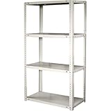 ダイソー スチールラック４段 ＬＳＴ－７５３６ ベージュ 約幅７５×奥行３６×高さ１３５ｃｍ 【アングル棚 スチール棚】