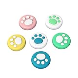 Switch スティックカバー TiMOVO Switch/Switch Liteコントローラー スティックカバー ジョイスティックキャップ ボタンカバー6枚セット カラフルホワイト