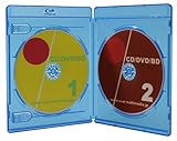 ブルーレイケース 薄型2枚収納 見開きタイプ 11mm厚 クリアブルー 3個 オーバルマルチメディア(OvalMultimedia)