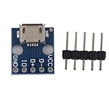 Fityle メス　マイクロ　DIP変換　ピンボード　USB　→　DIP　5ピン　2.54mm　マイクロ　USB　電子部品　10個　DIP変換