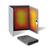 パネルヒーター デスクヒーター 足元ヒーター 遠赤外線デスクヒーター デスクヒーター 足温器 3段温度調節 三面発熱 自動OFF 折り畳み式