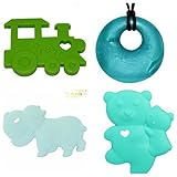 Baby Teether Toy To Reduce Teething Pain & Inflammation. Bonus Silicone Teething Necklace FREE. Soft