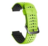MOQIAN ガーミン用ベルト GARMIN交換用バンド Foreathlete/Forerunner 735XTJ 630J 620J 735XT 235J 230J 220J 735XTJ Approach S20/S5/S6 (green+black)