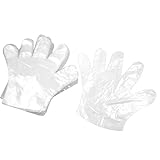 SODIAL(R)プラスチック サービス 使い捨て手袋 48個 クリア