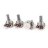 uxcell　ポテンショメータ　コントロールボリューム　シングルリニア　ローレットシャフト　WH148　100K Ohm　4個入り