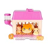 Little Live Pets ハムスターミニインタラクティブおもちゃセット ハッチアニマルプレイセット サプライズベイビー3体付き 20音以上 ハムスターの必需品 対象年齢3歳以上。