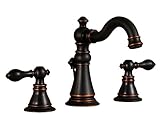 Derengge F-8303-NB 8" Widespread Two-Handle Bathroom Faucet with Pop up Drain,cUPC NSF AB1953 Lead F