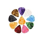 RuiMi ギターピック0.71 mm初心者に使いやすい弾片指ピックギターパーツ10枚（各色1枚）