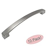 Cosmas ® 616 – 160snサテンニッケルモダンキャビネットハードウェアアーチハンドルプル – 6 – 5 / 16 "インチ( 160 mm )穴中心 – 10パック