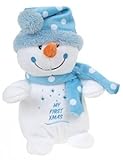 Baby's My First XMAS Plush Blue Snowman Teddy 7 - (Pink Penguin Also Available) by PMS?