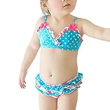 Zhhlinyuan Fashion Girls Flower Ruffle Swimsuit Swimming Costume Swimwear 3223