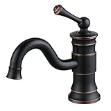 Hiendure 単一穴の真鍮の洗面器の蛇口，オイルは青銅をこすり