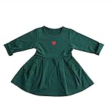 (プタス)Putars ベビー服 子供服 女の子 ワンピース ドレス 長袖 ハート型 シンプル 秋 冬 可愛い オシャレ 通園 発表会 旅行 記念日 プレゼント 12ヶ月-4歳