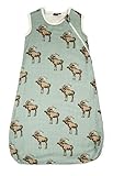 Milkbarn竹コットンPlushスリープバッグ" Bow Tieムース" 0 – 6月