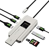 8-in-1 M.2 SSD 外付けケースー付き USB-C ドッキングステーション USBハブ ssd m.2 hub タイプc ハブ M2 ケース NVMe/SATA エンクロージャ USB Cマルチポートアダプタ USB 3.2 Gen2 10Gbps 4K@60Hz HDMI 4K PD 100W MacBook iPad用