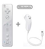 Official Nintendo Wii/Wii U Remote Plus Controller and Nunchuk Combo Bundle Set [White] (Bulk Packag