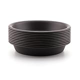 T4U 10.3cm 植木鉢トレー 樹脂製 ダークグレー 10個入り