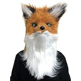 kawaayi（カワアイ）マスク お面 仮面 鬼 動物 ゾンビ 怖い かぶりもの アクセサリー ハロウィン コスチューム用小物 男女兼用 コスプレ小物 仮装 変装 パーティー イベント 宴会 舞踏会 学園祭 (きつねA)