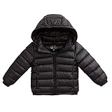 Marc janie赤ちゃん男の子女の子Kids ' Outerwearウルトラライトダウンジャケット取り外し可能なフード カラー: ブラック
