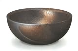 信楽焼陶器 金彩手洗鉢 置型 金彩釉 Ａ 径27cm MA502