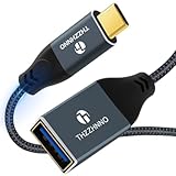 Thzzhnno USB C - USBメス ケーブル 1M, USB Type C オス - USB 3.0メス OTGケーブル MacBook Pro、LG G6 G5 V20対応