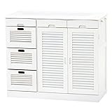 キッチンカウンター キッチン収納 キッチンラック キッチンワゴン 木製 おしゃれ サイドチェスト キャスター付き キッチンカウンター MUD-6818WH 代引不可