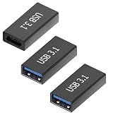 USB-C メス to USB-A メス 変換アダプタ 3個入り USB3.1 10Gbps高速データ転 アダプター Type-C メス - Type-A メス 中継アダプタ USB3.1 Gen2 変換コネクタ 5A急速充電 タイプC タイプA 3個セット (USB-C メス to USB-A メス)