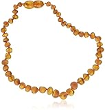 Momma Goose Baroque Teething Necklace, Unpolished Cognac, Small/11-11.5 by Momma Goose