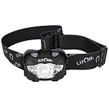 Litom LEDヘッドライト スポットライト【明るさ168ルーメン/実用点灯30時間】 ジェスチャーセンシング 6つの点灯モード 防水性能IPX6 キャンプ/サイクリング/ハイキングなどのアウトドア活動に適用