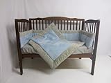 Baby Doll Bedding Zuma 3 Piece Crib Bedding Set, Grey/Blue by BabyDoll Bedding