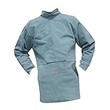 Dovewill 火の粉を防げ　溶接用　エプロン　服　カバー　やけど防止　作業服　保護用　全４サイズ２色　 - 85cm 青