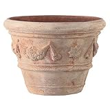 テラコッタ鉢 植木鉢 【直径35cm】 ハンドメイド アンティーク調 〔園芸用品〕