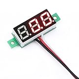 DROK 0.28 "LEDディスプレイ超小型DCデジタル0-100V電圧計バッテリー電圧テスターカーオートバイパネルメーター3.0-30パワーボルト検出器ゲージ