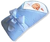 BundleBee Baby Wrap/Swaddle/Blanket, Feather Light/Blue, 0-4 Months by BundleBee [並行輸入品]