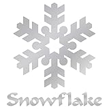 nc-smile 雪の結晶 Snowflake スノーフレーク 雪片 窓ガラス 車用 カッティングステッカー B (シルバー)