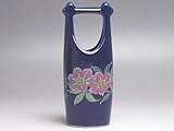 【Ｂ級品】二色花　手付きルリ一輪挿し