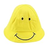 Domybest 【雲が私に微笑んでいる】春夏 ベビーのレースキャップ ニット帽子 漁師帽 イエロー 出産祝い 写真小道具 快適 柔らかく 日焼け止め 通気性