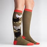 アメリカ発Sock it To Me(ソックイットトゥーミー) レディースハイソックス アメリカ発 可愛い靴下: Which Came First? ウィッチケイムファースト?  フリーサイズ【正規輸