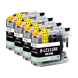 【TAKEYUKI】LC111-BK ブラック 4本 互換インクカートリッジ 互換品 互換インク 純正品併用 LC111-4PK 大容量 残量表示機能付 ICチップ対応 DCP-J957N J757N J557N J952N J752N J552N MFC-J877N J987DWN J897DN J827DN J727DDW J980DN J890DWN J820DN J720DW