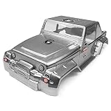 SANTAIZI 1/10 スケール YJ RC ボディ シェル 交換用 クローラーカー ビッグフット モンスター トラック 幅 185mm、デカールシート付き