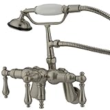 Kingston Brass CC419T8 Vintage Leg Tub Filler with Hand Shower, Satin Nickel [並行輸入品]